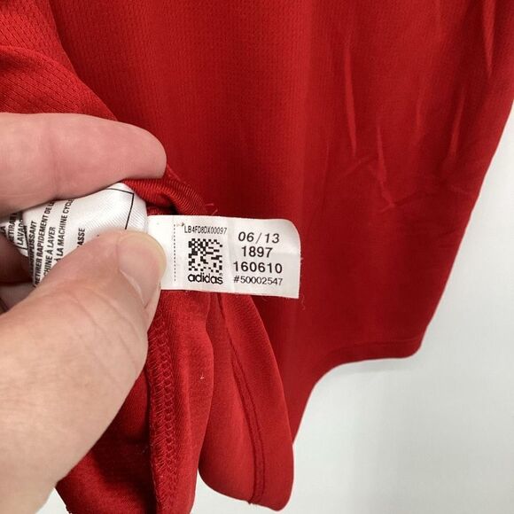 Men's Adidas North Carolina State Wolfpack Performance Polo large Red NC state - Picture 8 of 10